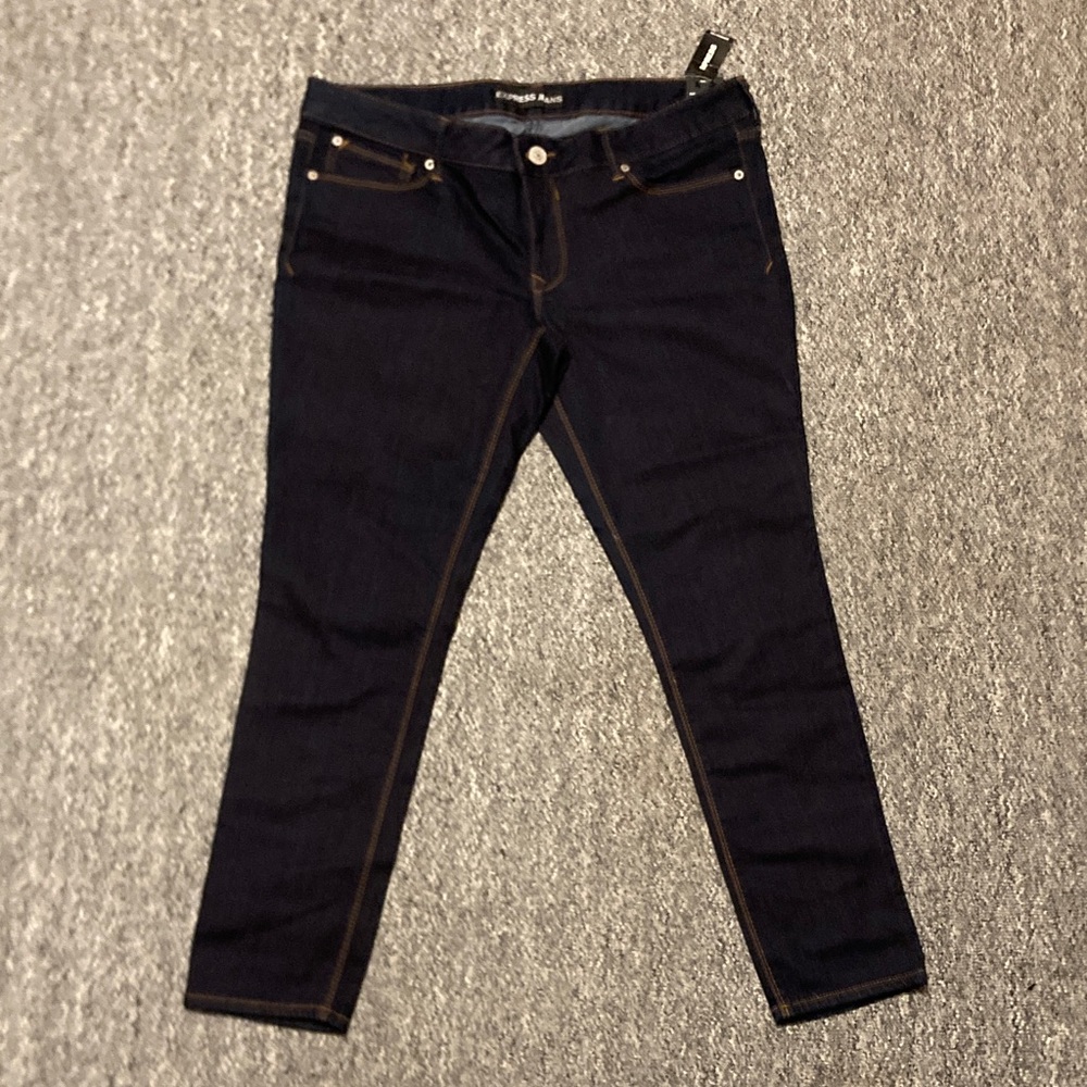 Express Women's Dark Indigo Skinny Jeans